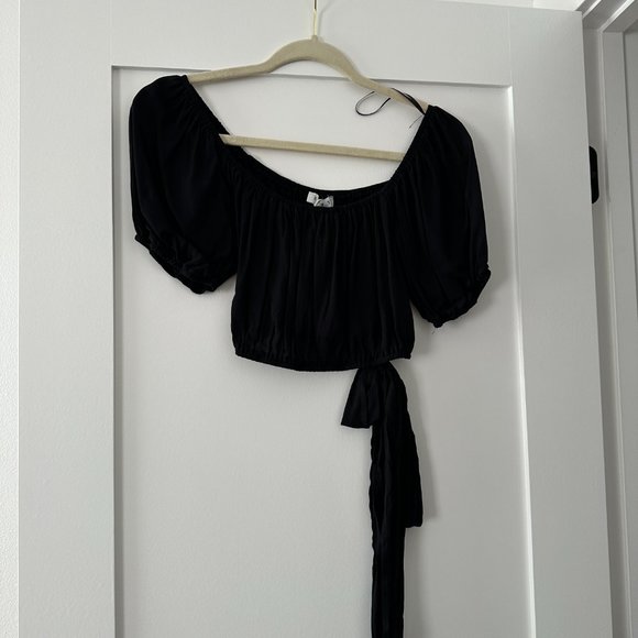 Black Summer Fun Crop Top & Midi Skirt Two Piece Set (L) - Picture 5 of 6